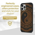 thumbnail image 2 of Case Yard Wooden Case for iPhone-11-Pro Soft TPU Silicone cover Slim Fit Shockproof Wood Protective Phone Cover for Girls Boys Men and Women Supports Wireless Charging Ying Yang Mandala 2 Design, 2 of 7