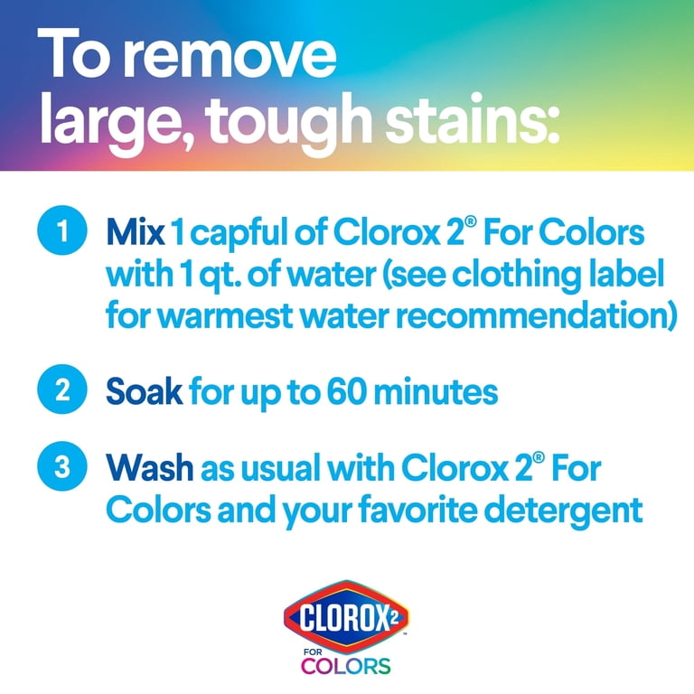 Clorox 2 For Colors Stain Remover & Color Brightener, 22oz photo 8
