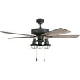 thumbnail image 5 of Prominence Home 50812-35 Ennora Farmhouse 52-Inch Aged Bronze Indoor Ceiling Fan, Lantern LED Multi-Arm Barnwood/Tumbleweed Blades and bluetooth capable remote, 5 of 7
