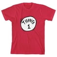 thumbnail image 5 of Dr. Seuss Thing 1 Youth Red Crew Neck Short Sleeve T-shirt-8, 5 of 7
