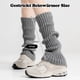 thumbnail image 3 of Sonducket Calentadores de piernas tejidos a la moda, se mantienen cálidos y elegantes durante todo el invierno, calcetines largos de ganchillo Medias Blanco, 3 of 6