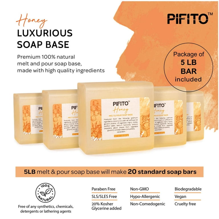 Pifito Oatmeal Melt and Pour Soap Base Premium 100% Natural