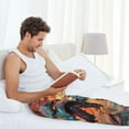 thumbnail image 5 of Sikiie Colorful Wave Dragon Head Mens Pajama Pants Sleep & Lounge Pants, PJ Bottoms With elastic waistb and Pockets Small, 5 of 6