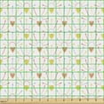 thumbnail image 2 of Ambesonne Abstract Fabric by the Yard Upholstery, Cartoon Sun Pattern Print, 1 Yard, Yellow Green Off White, 2 of 5