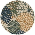 thumbnail image 2 of Nourison Aloha Indoor/Outdoor Blue Green 7'10" x Round Area Rug (8 Round), 2 of 9