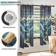 thumbnail image 3 of Yayeee Window Curtains Light Filtering 63"x42" Grommet Panel Pair Home Living Room Decor, Dark Mountains, 3 of 7