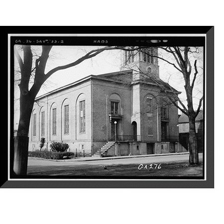 Historic Framed Print, First African Baptist Church, Bryant, Montgomery & Saint Julian Streets, Savannah, Chatham County, GA - 2, 17-7/8" x 21-7/8"
