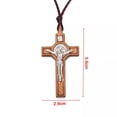 thumbnail image 7 of HOOUN Retro Jesus Cross Necklace Wood Metal Pendant Jewelry Charm Necklace G-ca@, 7 of 7