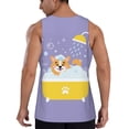 thumbnail image 3 of Haiem Corgi Washing in Bathtub Men Workout Tank Top Gym Bodybuilding Sleeveless Muscle T Shirts Athletic Tank Breathable Workout Shirt-3X-Large, 3 of 9