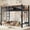 Black 80, variant on Twin XL Size Loft Bed Frame with Desk, Storage Basket, Metal Loft Bed with Clock and Charging Port, Black, Space Saving for Bedroom