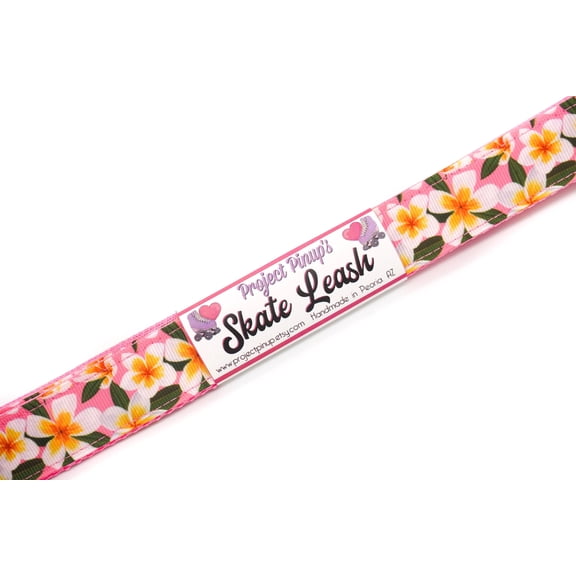 Plumeria Flowers Hot Pink Adjustable Roller Skate Leash