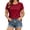 W10-Hot Pink, variant on Ulitacool Women Summer T Shirts O Neck Short Sleeve Solid Color Tops Elegant Clothing Xl Hot Pink