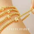 thumbnail image 6 of Turandoss 14K Gold Plated Dainty Beaded Monogram Bracelet for Girls Women Cute Bubble Initial A-Z Jewelry Personalized Birthday Gifts for Her Teen Girl Fashion, 6 of 7