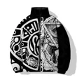 thumbnail image 4 of Chaqueta holgada de algodón de invierno para hombre, abrigo para hombre, estampado abstracto de monstruo tuerto, ropa para hombre, chaquetas, abrigos, 4 of 5