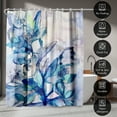 thumbnail image 5 of Americanflat 71" x 74" Shower Curtain, Aqua Floral by Hope Bainbridge, 5 of 6