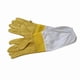 thumbnail image 2 of Guantes de apicultura a prueba de picaduras de apiario natural, cuero de vaca, algodón de poliéster amarillo y blanco ahuecado para transpirar y prevenir las picaduras de abejas, 2 of 5