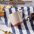 thumbnail image 3 of Vesteel Coffee Mugs Set of 4, 12oz Ceramic Coffee Cup with Handle, Modern Stoneware Mugs for Latte, Cappuccino, Cocoa, Dishwasher & Microwave Safe, Cappuccino Brown, 3 of 8