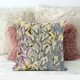 thumbnail image 3 of Tulip Bouquet Indoor/Outdoor Pillow with Removable Cover in Gray Pink Yellow Blue20x20, 3 of 5