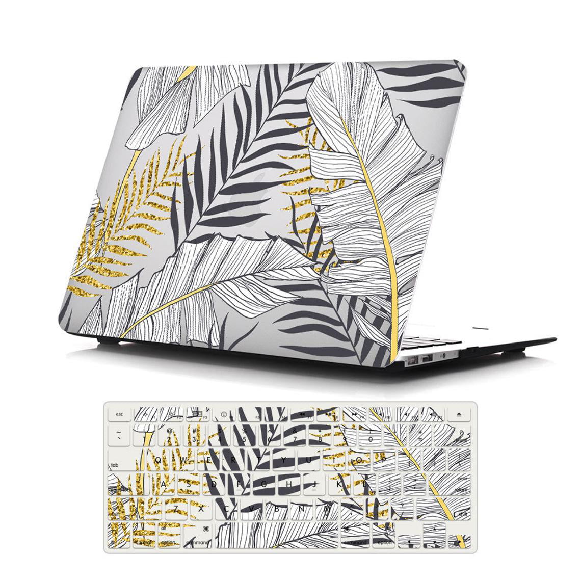 Ink Sketch Floral Pattern Compatible with MacBook Air 13 inch Hard Plastic Shell Cover Case A1932, 2019 2018 Release