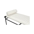 thumbnail image 4 of Meridian Furniture Gatsby Cream Vegan Leather and Iron Metal Bench, 4 of 8