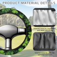 thumbnail image 4 of ZUXONGSY Green Leaf Golf Cart Steering Wheel Covers Golf Steering Wheel Protector Convenient to Store Car Interior Accessories Stretchy Auto Wheel Cover Gifts for Friends Family, 4 of 7