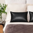 thumbnail image 7 of Silk Pillow Case for Hair And Skin Queen - Black Glitter Cooling Sleep Throw Pillow Covers Standard Size 20x30in, comfort Satin Pillowcase with Zipper for Women Men, 7 of 7