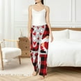 thumbnail image 6 of Lsque Buffalo Plaid Love And Gnome Print Women's Pajama Pants, Lounge Pant - Comfortable Home Wear,Elastic Waistband, Stylish Design-Medium, 6 of 9