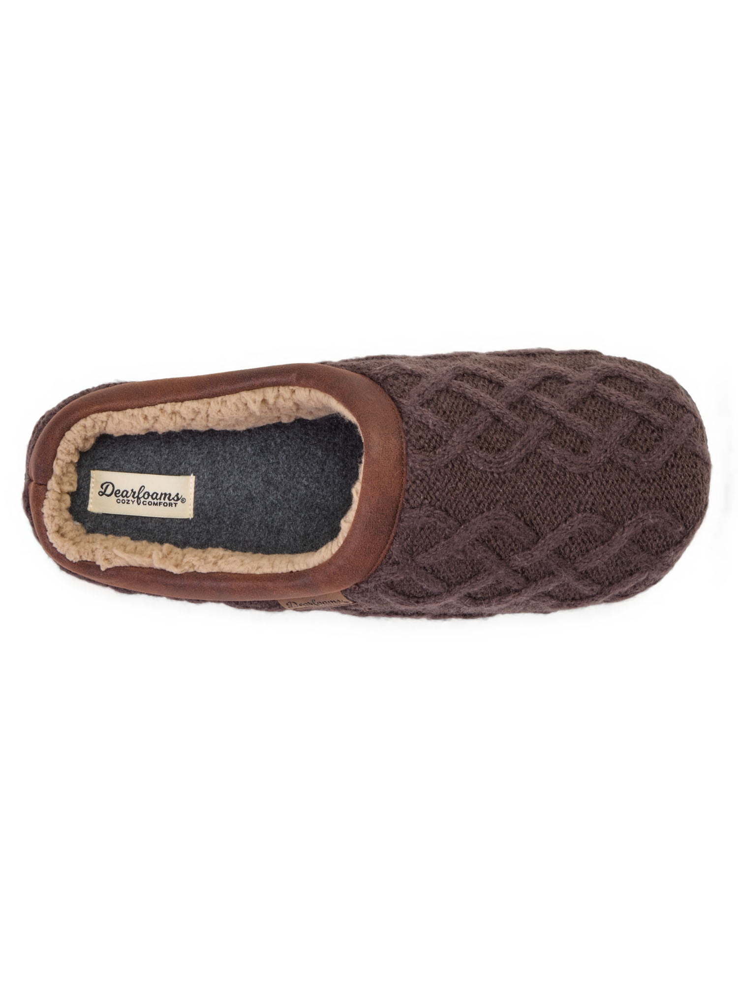 Dearfoams Cozy Comfort Men's Fisherman Knit Clog Slippers