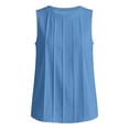 thumbnail image 3 of ZVNAH Camisole à devant Plissé pour Femme, Blouse Décontractée Sans Manches à Col Rond et Coupe Ample, P-2TG, 3 of 6