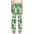 thumbnail image 3 of Dailycode Women's Pajama Pants Wide Leg Lounge Pj Bottoms With Pockets Succulents Flowers, 3 of 7