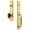 Lifetime Brass, variant on Grandeur 842158 Carre Solid Brass Rose Keyed Entry Single Cylinder Full Plate "C" Grip