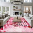 thumbnail image 3 of Large Area Rugs for Living Room Bedroom, Valentine's Day 6'x9' Rug Washable Carpet Runner Indoor Outdoor, Watercolor Gnomes Roses Love Romantic Non Slip Floor Mats Rug for Kitchen, Playroom, 3 of 8