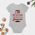 thumbnail image 4 of I Am Mexican And This Is My Juansie - Funny Outfit - Cute Infant One-Piece Baby Bodysuit Gray-style-1 3months, 4 of 7
