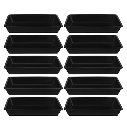 WORGEOUS 10pcs Plastic Plant Pot Saucer Rectangle Plant Saucers Drip Tray Flower Pot Drip Trays