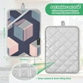thumbnail image 6 of Yayeee Pot Holders Kitchen Heat Resistant with Pocket 7"x9.8" Cotton Oven Cooking Hot Pads, Dark Cubes, 6 of 7