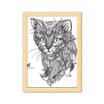 thumbnail image 1 of Cuadro de madera decorativa Unbranded Cat la Pintura tranquilo bebe A4, 1 of 3