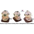 thumbnail image 5 of Nautical Copper Brass U.S Navy Mark V Diving Divers Helmet W/Base, 5 of 6