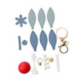 thumbnail image 4 of Rongfmy DIY Sewing Keychain Kit Colorful Car Key Chain Party Favors Bag Charm Making Blue, 4 of 9