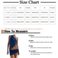 thumbnail image 3 of Idoravan Women's Basic Versatile Skirt Women Casual 2 Piece Outfits Sleeveless Short Tops One Shoulder Top Solid Mini Skirt Sets, 3 of 9