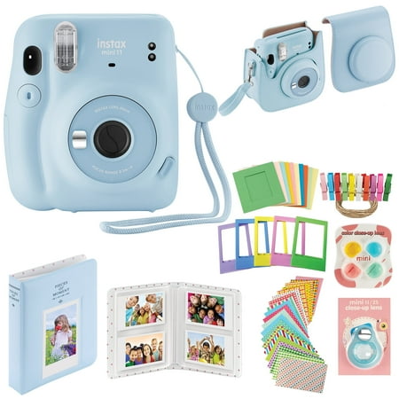 Fujifilm Instax Mini 11 Instant Camera with Case, Album and More Accessory Kit Sky Blue