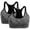 B, variant on Sport Bras for Women High Impact Yoga Running Seamless Gym Tank Top Fitness Vest 2 Pack Shaping Bra Comfortable & Breathable(Color:A,Size:S)