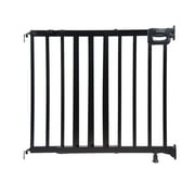 Summer Deluxe Stairway Simple to Secure Wood Gate (Black)