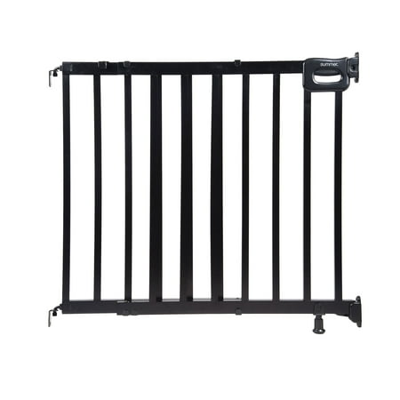 Summer Deluxe Stairway Simple to Secure Wood Gate (Black)