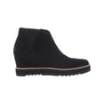 thumbnail image 2 of Eileen Fisher Womens Caddy Nubuck Ankle Wedge Boots Black 10 Medium (B,M), 2 of 3