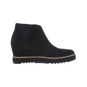 Eileen Fisher Womens Caddy Nubuck Ankle Wedge Boots Black 9.5 Medium (B,M)