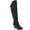 Black, variant on Journee Womens Spritz-s Wide Calf Stacked Heel Over The Knee Boots