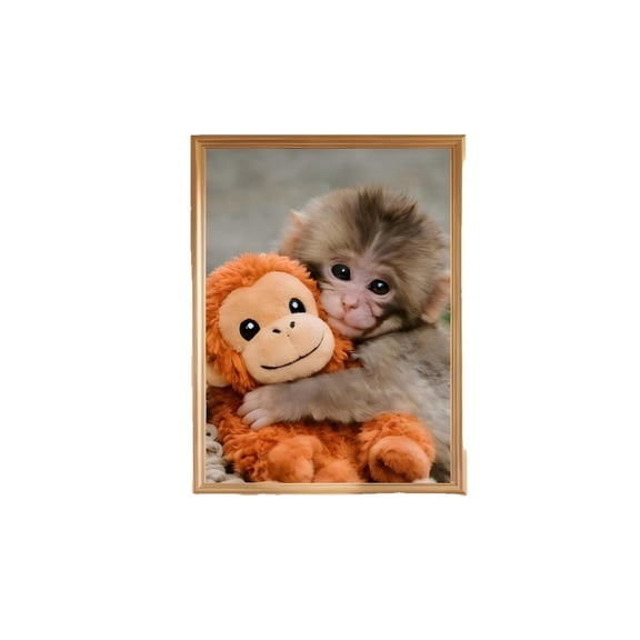 Baby Monkey Poster Print 8x12 Inch Cute Punch Monkey Primate Wall Art Unframed Jungle Animal Picture Decor for Kids Nursery Bedroom Playroom Modern Home Gift