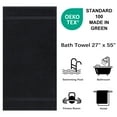thumbnail image 5 of Simmore Pack of 4 Bath Towels 27 x 55 Inches, 100% Cotton, Quicker to Dry, Lightweight and Absorbent, Perfect for Bathroom, Black, 5 of 7