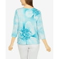 thumbnail image 5 of Alfred Dunner Women's Plus Floral Stripe Top, 5 of 6