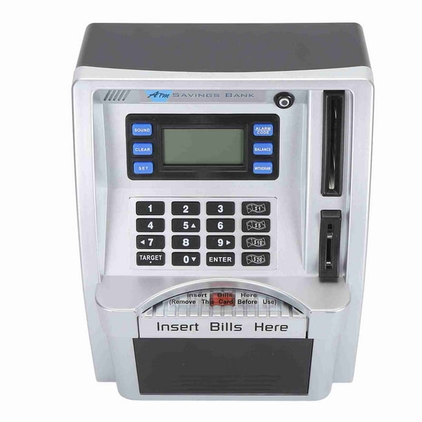 Lata De Monedas En Efectivo Con Contraseña, Hucha Para Cajero Automático, Objetivo De Ahorro Ajustable, Código PIN Cambiable, Bancos De Ahorro Para Niños
